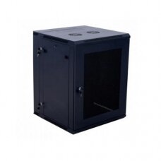 12U Wall-mounted cabinet, 600x450, 19", Black