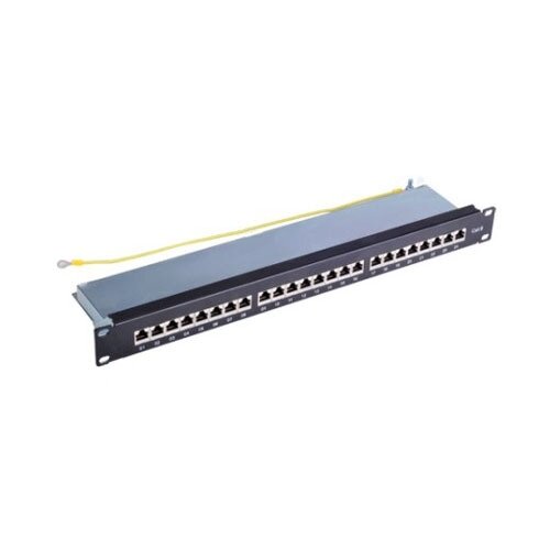 1U, CAT6a, STP, 24 portų, Komutacinė panelė Nordmark