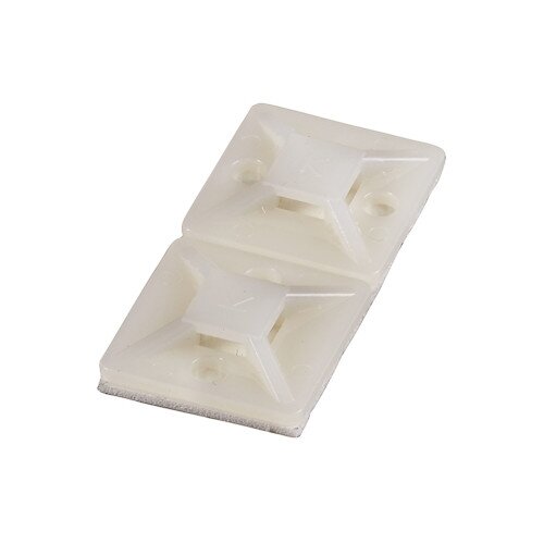 Adhesive pad, 28x28 mm, for 4.8 mm strap, white Adhesive pad, 28x28 mm, for 4.8 mm strap, white