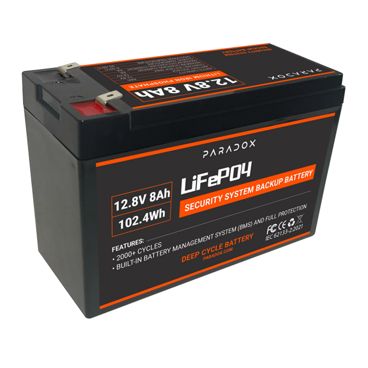 Battery LiFePO4 12.8V/8Ah, Paradox Battery LiFePO4 12.8V/8Ah, Paradox