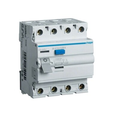 CD440J, 40A 4P 30mA, A, srovės nuotėkio relė Hager