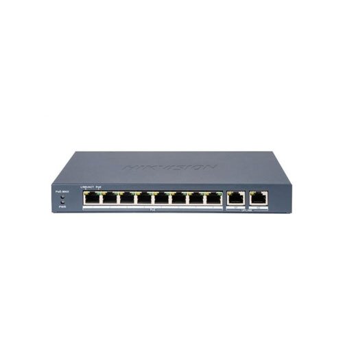 DS-3E0310P-E/M(B), 10 portų komutatorius (8 PoE, 2 Uplink), Hikvision DS-3E0310P-E/M(B), 10 portų komutatorius (8 PoE, 2 Uplink), Hikvision