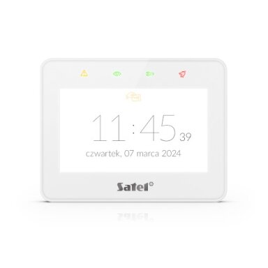 INT-TSG2R-W 4.3” Touchscreen Keypad, White, Satel