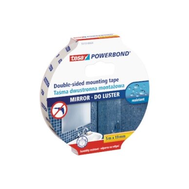 Juosta Dvipusė vidaus darbams 50kg 5mx19mm TESA Juosta Dvipusė vidaus darbams 50kg 5mx19mm TESA