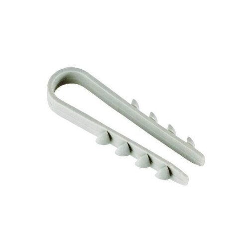 Clip-on fastener, 6–20 mm (100 pcs.), gray Clip-on fastener, 6–20 mm (100 pcs.), gray