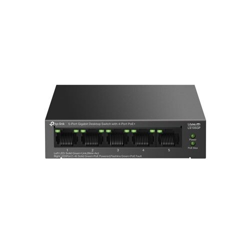 LS105GP 5-Port Gigabit Desktop Switch with 4-Port PoE+, TP-Link LS105GP 5-Port Gigabit Desktop Switch with 4-Port PoE+, TP-Link