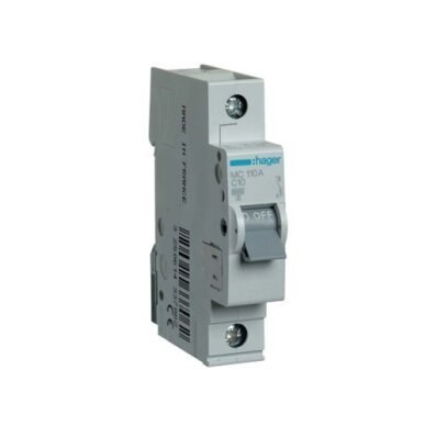 MC110A Hager automatinis jungiklis 10A 1polis C 6kA 230V MC110A Hager automatinis jungiklis 10A 1polis C 6kA 230V