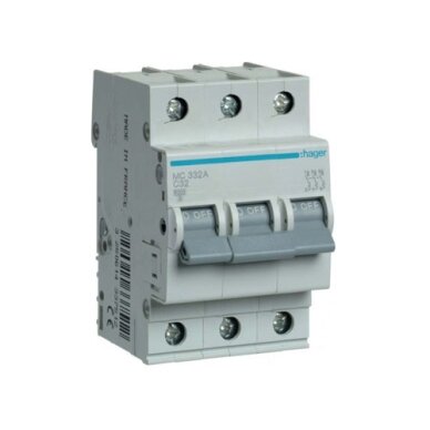 MC332 3P, Hager automatinis jungiklis 32A 3polis C 6kA 400V MC332 3P, Hager automatinis jungiklis 32A 3polis C 6kA 400V