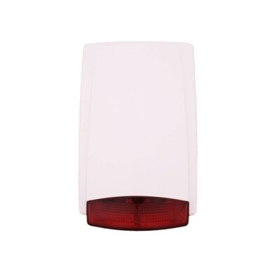 MR 300R, Outdoor Siren with Red strobe light, WHITE housing, 24V MR 300R, Outdoor Siren with Red strobe light, WHITE housing, 24V