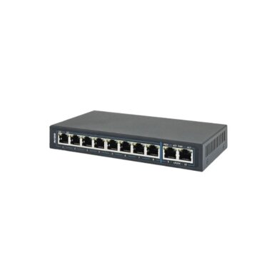 Nevaldomas komutatorius 8 portų RJ45 PoE 100Mb/s + 2 portai RJ45 Uplink 1Gb/s 96W, AVIZIO Nevaldomas komutatorius 8 portų RJ45 PoE 100Mb/s + 2 portai RJ45 Uplink 1Gb/s 96W, AVIZIO