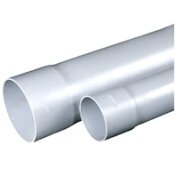 RLk20 lygus PVC vamzdis išplatintu galu, baltas RLk20 lygus PVC vamzdis išplatintu galu, baltas