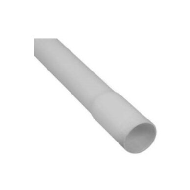 RLk16 lygus PVC vamzdis išplatintu galu, BALTAS RLk16 lygus PVC vamzdis išplatintu galu, BALTAS