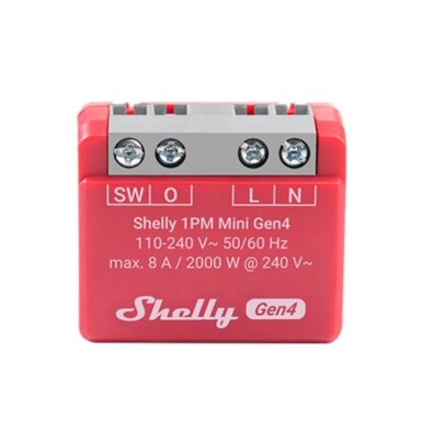 Shelly 1PM Mini Gen4 Smart Switch with power measurement