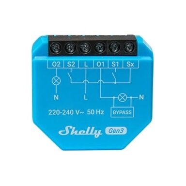 Shelly 2L Gen3, Two-channel smart switch