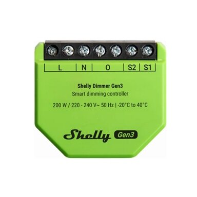 Shelly Dimmer Gen3, smart 1 channel Wifi dimmer