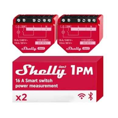 Shelly 1PM Gen3 x2 Shelly 1PM Gen3 x2