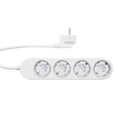 Shelly Power Strip 4 Gen4 White, Išmanusis maitinimo blokas, Baltas Shelly Power Strip 4 Gen4 White, Išmanusis maitinimo blokas, Baltas