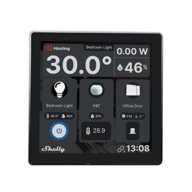 Shelly Wall Display X1i Black, Išmanių namų valdymo ekranas, Juodas Shelly Wall Display X1i Black, Išmanių namų valdymo ekranas, Juodas