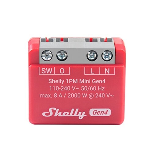 Shelly 1PM Mini Gen4 Smart Switch with power measurement Shelly 1PM Mini Gen4 Smart Switch with power measurement