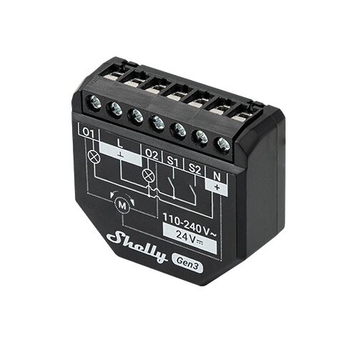Shelly 2PM Gen3, 2channel/motor relay(Wi-Fi, bluetooth)