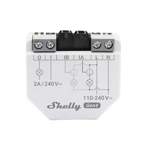 Shelly EM Gen4, išmanus dviejų kanalų elektros energijos matuoklis