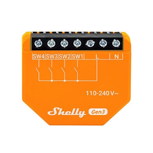 Shelly I4 Gen3, išmanusis įvesties įrenginys Shelly I4 Gen3, išmanusis įvesties įrenginys
