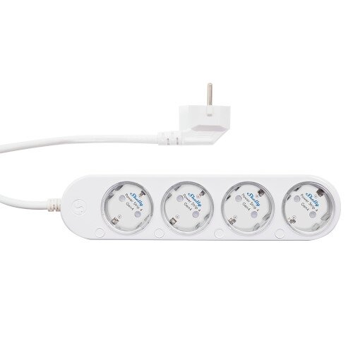 Shelly Power Strip 4 Gen4 White, Išmanusis maitinimo blokas, Baltas