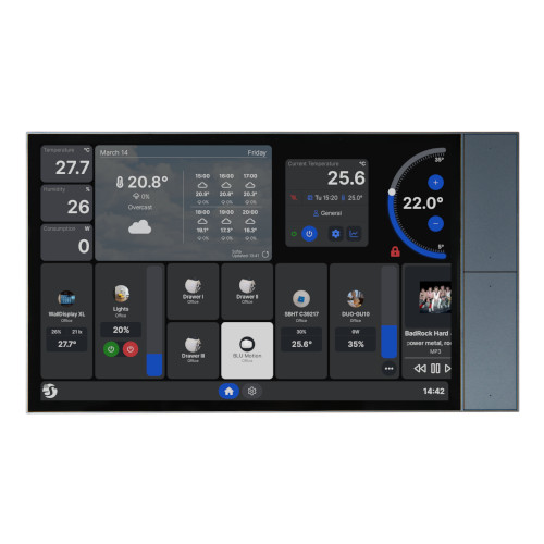 Shellie Wall Shelly Wall Display XL, Grey | Smart Screens | SHELLY | Home Automation ...